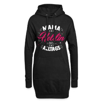 Mama Geschenkidee - Hoodie-Kleid - Schwarz - Vorne