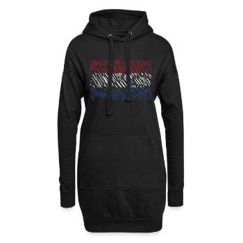 Niederlande - Hoodie-Kleid - Schwarz - Vorne