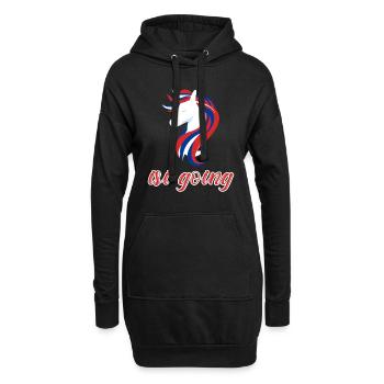 T-shirt Isi Going cheval islandais - Sweat-shirt à capuche long Femme - noir - Devant
