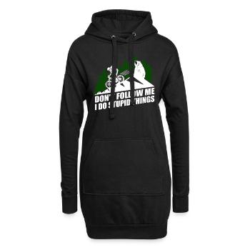 I do stupid Things Downhill Freeride MTB Geschenk - Hoodie-Kleid - Schwarz - Vorne