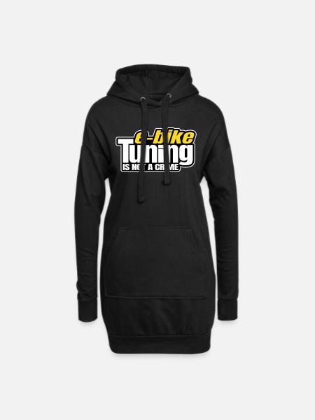 E-Bike Tuning Is Not A Crime Ebike EMTB MTB Tuner - Hoodie-Kleid - Schwarz
