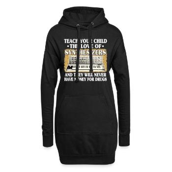 Synthesizer ADSR Synth Analog Modular Eurorack - Hoodie-Kleid - Schwarz - Vorne