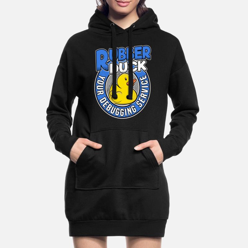 Funny Rubber Duck Debugging Service Coder Gift Hoodie Dress