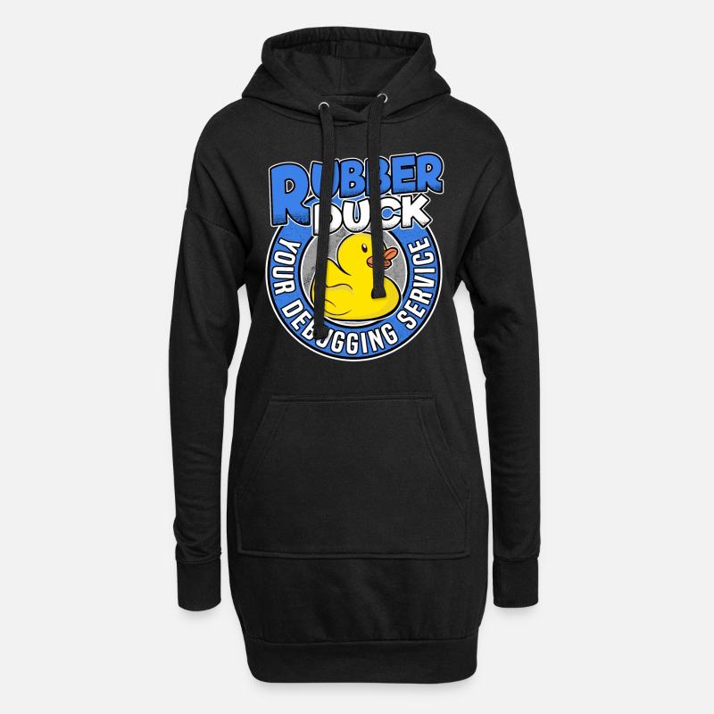 Programmierer Ente Programmieren Debugging Lustig - Hoodie-Kleid - Schwarz