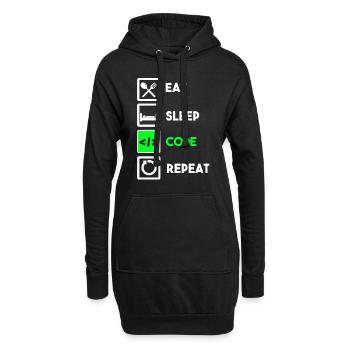 Programmierer Code Informatik Coder Programmieren - Hoodie-Kleid - Schwarz - Vorne