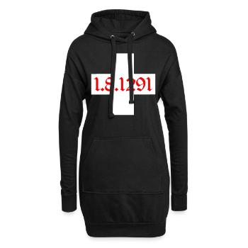 Schweiz T-shirt Geschenkidee - Hoodie-Kleid - Schwarz - Vorne