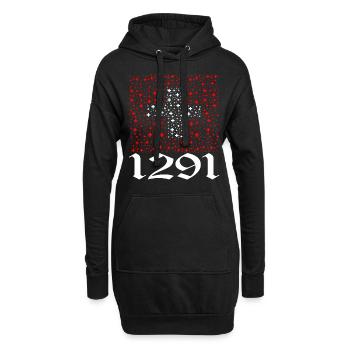 Schweiz T-shirt Geschenkidee - Hoodie-Kleid - Schwarz - Vorne