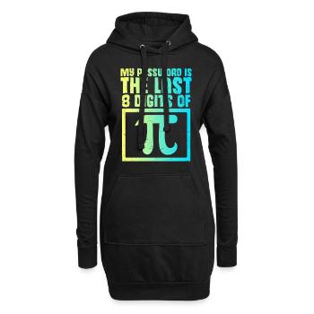 Mot de passe amusant - Sweat-shirt à capuche long Femme - noir - Devant