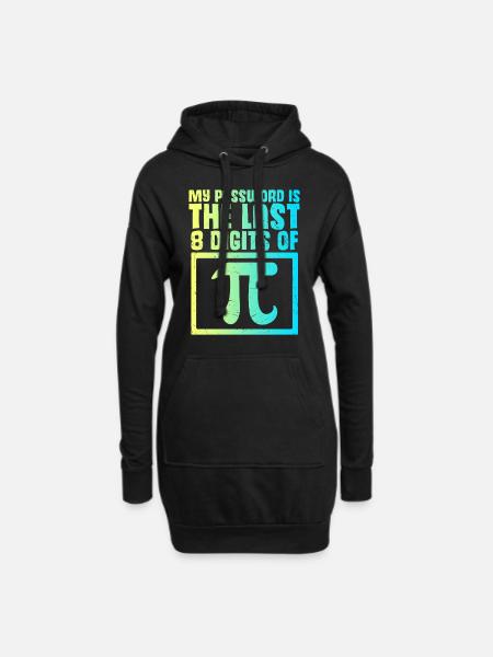 Funny password - Hoodie Dress - black
