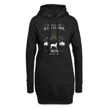 Alano Espanol - Hoodie-Kleid - Schwarz - Vorne