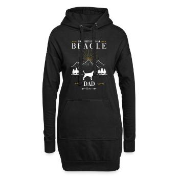Beagle - Cadeau de chien - Sweat-shirt à capuche long Femme - noir - Devant