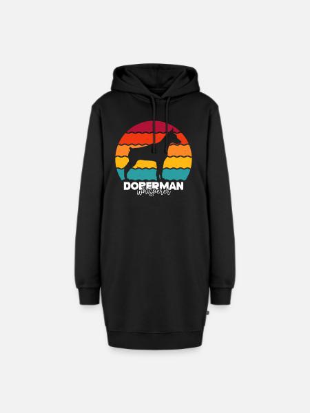 Dobermann - Hoodie-Kleid - Schwarz