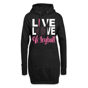 Club sportif Cadeau Volleyball - Sweat-shirt à capuche long Femme - noir - Devant