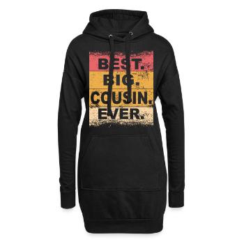 Idée cadeau de la famille Cousin - Sweat-shirt à capuche long Femme - noir - Devant