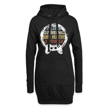 Gaming Retro Gift Idea - Hoodie Dress - black - Front