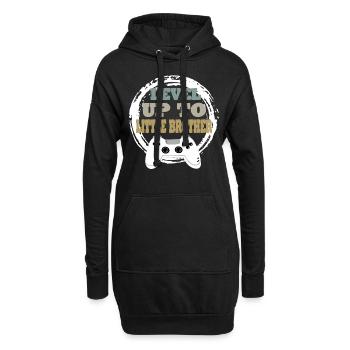 Bruder Gaming Retro Geschenkidee - Hoodie-Kleid - Schwarz - Vorne