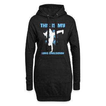Das ist mein Handstand Cool - Hoodie-Kleid - Schwarz - Vorne