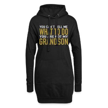 Grand-père grands-parents idée cadeau disant - Sweat-shirt à capuche long Femme - noir - Devant