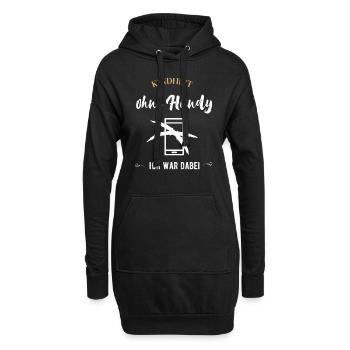 Kindheit ohne Handy I Krieg Dabei 90er Geburtstag - Hoodie-Kleid - Schwarz - Vorne