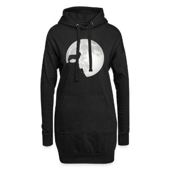 Propriétaire de chien australien pleine lune Berger australien - Sweat-shirt à capuche long Femme - noir - Devant