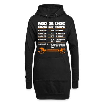 Mechaniker KFZ Auto Geschenkidee - Hoodie-Kleid - Schwarz - Vorne