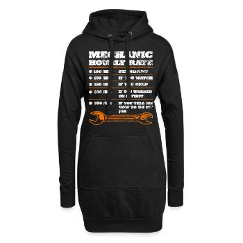 Mechaniker KFZ Auto Geschenkidee - Hoodie-Kleid - Schwarz - Vorne
