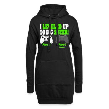Großer Bruder Geschwister Familie - Hoodie-Kleid - Schwarz - Vorne