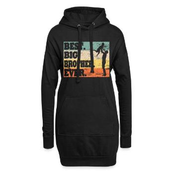 Großer Bruder Geschwister Familie - Hoodie-Kleid - Schwarz - Vorne
