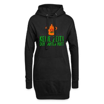 KEINE ZEIT DER GARTEN RUFT - GÄRTNER - Hoodie-Kleid - Schwarz - Vorne