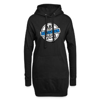 Abitur 2023 bestanden Abi Abiturient - Hoodie-Kleid - Schwarz - Vorne