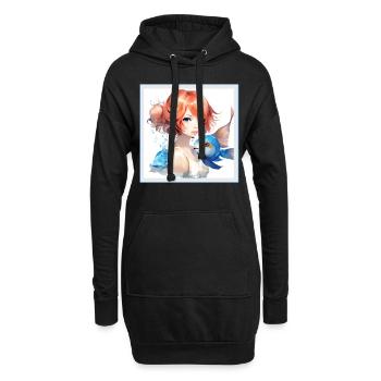 Anime Girl Japanese Aesthetic Anime Gift - Hoodie Dress - black - Front