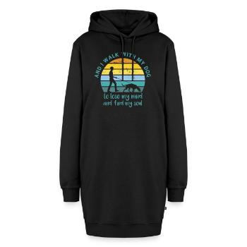 Hund Hundehalter Zubehör Hundliebhaber lustige - Hoodie-Kleid - Schwarz - Vorne
