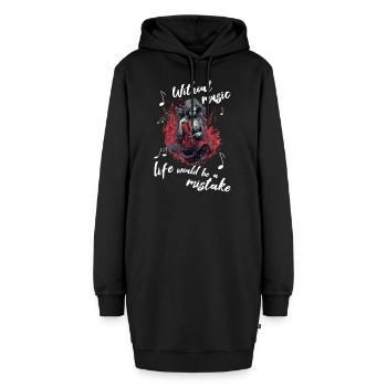 Violoncelliste violoncelliste occulte-gothique dictons drôles - Sweat-shirt à capuche long Femme - noir - Devant