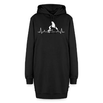 Planche de wingfoil Surfer Wingfoil Vintage - Sweat-shirt à capuche long Femme - noir - Devant