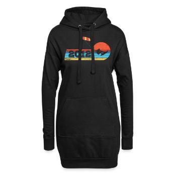 Kitesurf Anniversaire Millésime 2012 Né - Sweat-shirt à capuche long Femme - noir - Devant