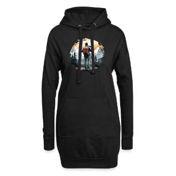 Appareil photo, Photographe de paysage, Photographe de nature - Sweat-shirt à capuche long Femme - noir - Devant