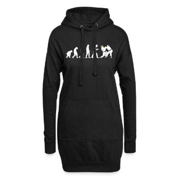 Judoka Taekwondo Karate Aikido Ju-Jutsu Evolution - Hoodie-Kleid - Schwarz - Vorne