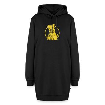 Photo de chien, photographe de paysage, photographe de nature - Sweat-shirt à capuche long Femme - noir - Devant