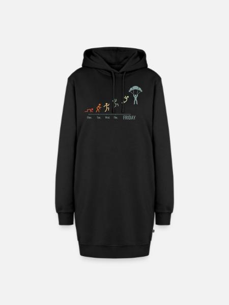 Fallschirmspringen SKYDIVING SKYDIVER - Hoodie-Kleid - Schwarz