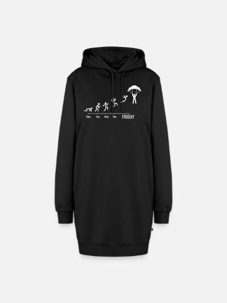 Fallschirmspringen SKYDIVING SKYDIVER - Hoodie-Kleid - Schwarz