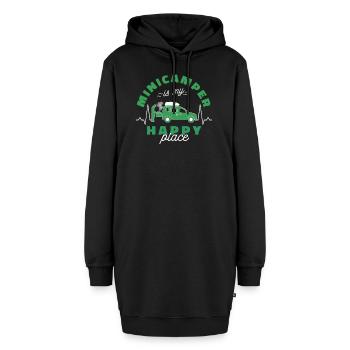 Minicamper Happy Camping-Camper Microcamper - Hoodie Dress - black - Front