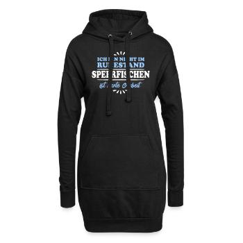 Pensionné Retraité Pêcheur sous-marin - Sweat-shirt à capuche long Femme - noir - Devant