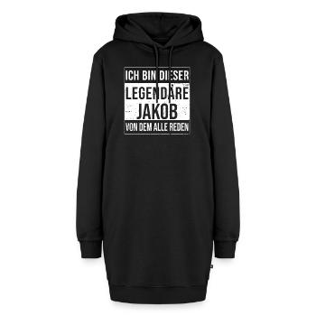 Je suis cette légende pour Jacob - Sweat-shirt à capuche long Femme - noir - Devant