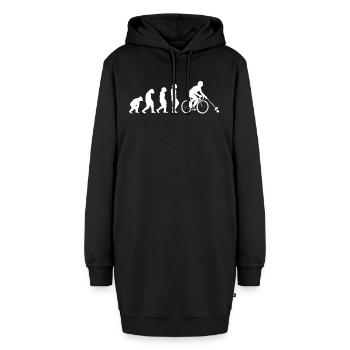 Bike-Polo Reiten Polo Radfahrer Zyklus Spiele - Hoodie-Kleid - Schwarz - Vorne