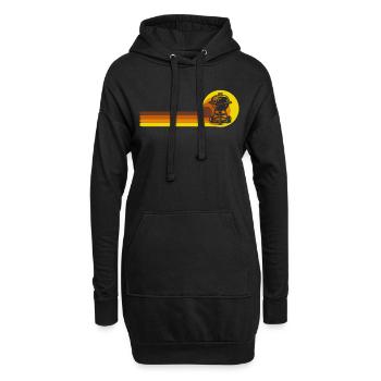 BBQ Barbecue Vintage 70er 80er Jahre grillen - Hoodie-Kleid - Schwarz - Vorne