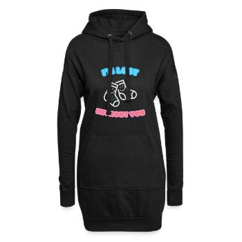 Ich bin verloren ohne dich amour Ich liebe dich Socken - Hoodie-Kleid - Schwarz - Vorne