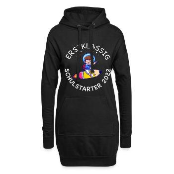 Kinder Schulkind Einschulung Grundschule Erstkläss - Hoodie-Kleid - Schwarz - Vorne