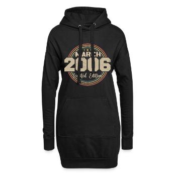 Awesome seit März 2006 Geburtstag 2006 Geschenk - Hoodie-Kleid - Schwarz - Vorne