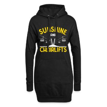 Skiurlaub Spruch Für Ski Skifahrer - Hoodie-Kleid - Schwarz - Vorne