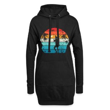 Retro Basketball Spieler - Vintage Spielball - Hoodie-Kleid - Schwarz - Vorne